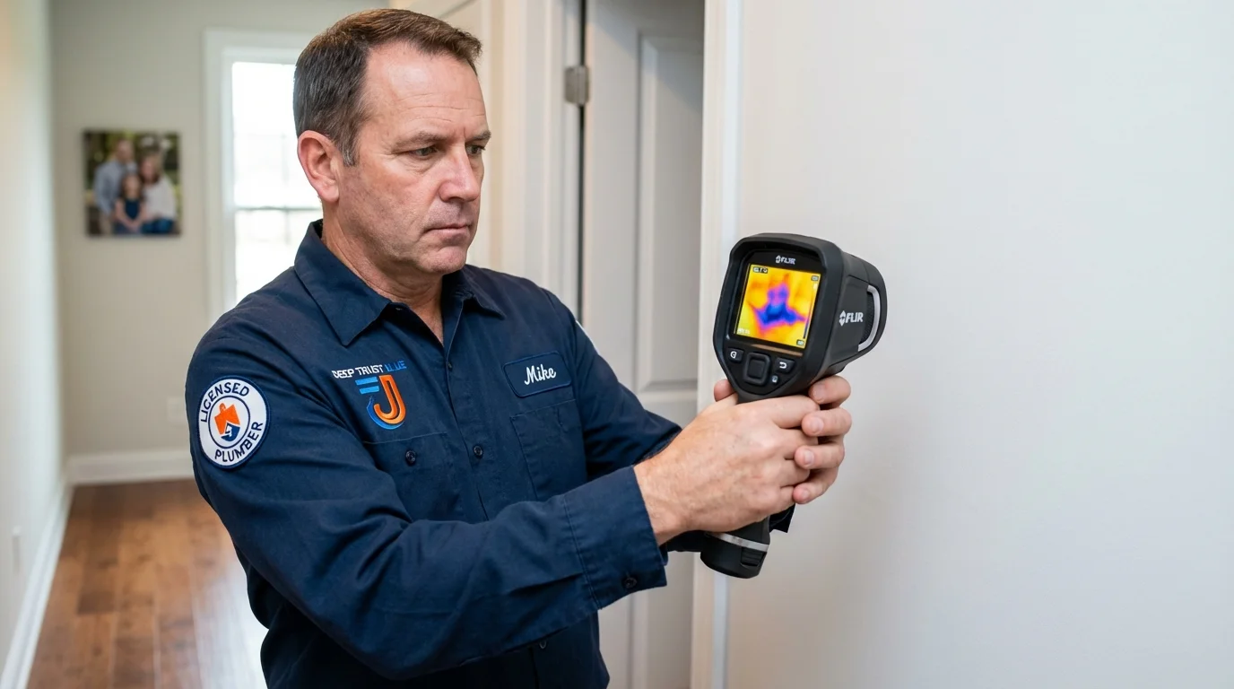 Thermal imaging leak detection by Johns Plumbing LLC in Dunstable